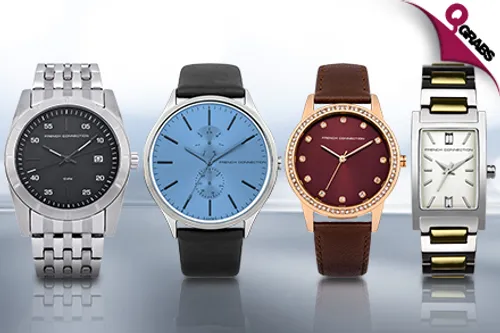 For QR195 Stylize with FCUK Watches for Men & Women - Choose from 15 Sophisticated Designs! (Up to QR575 Value)